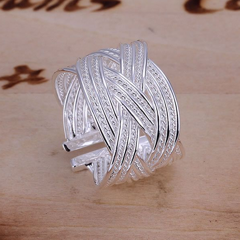 Jewelry Wholesale Silver Charms Fashion Jewelry Big Web Ring